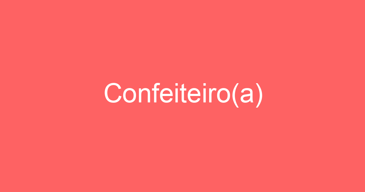 Confeiteiro(a) 15