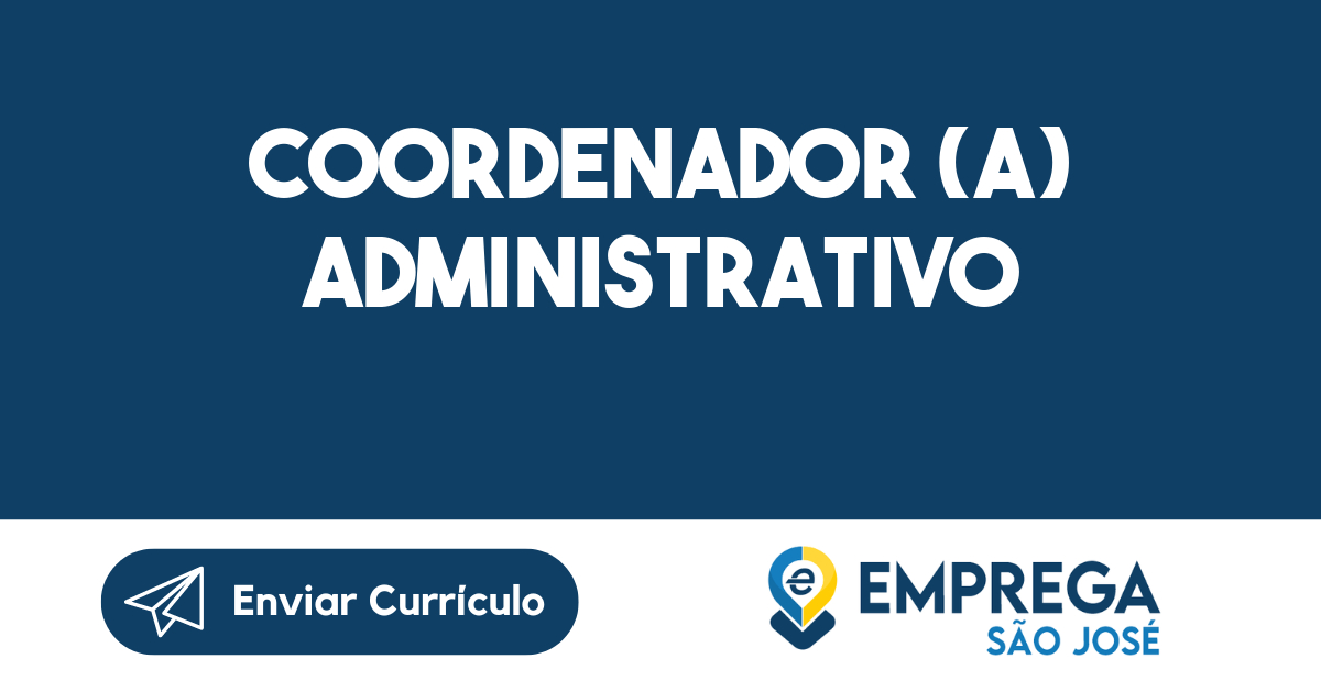 Coordenador (a) administrativo-Jacarei - SP 207
