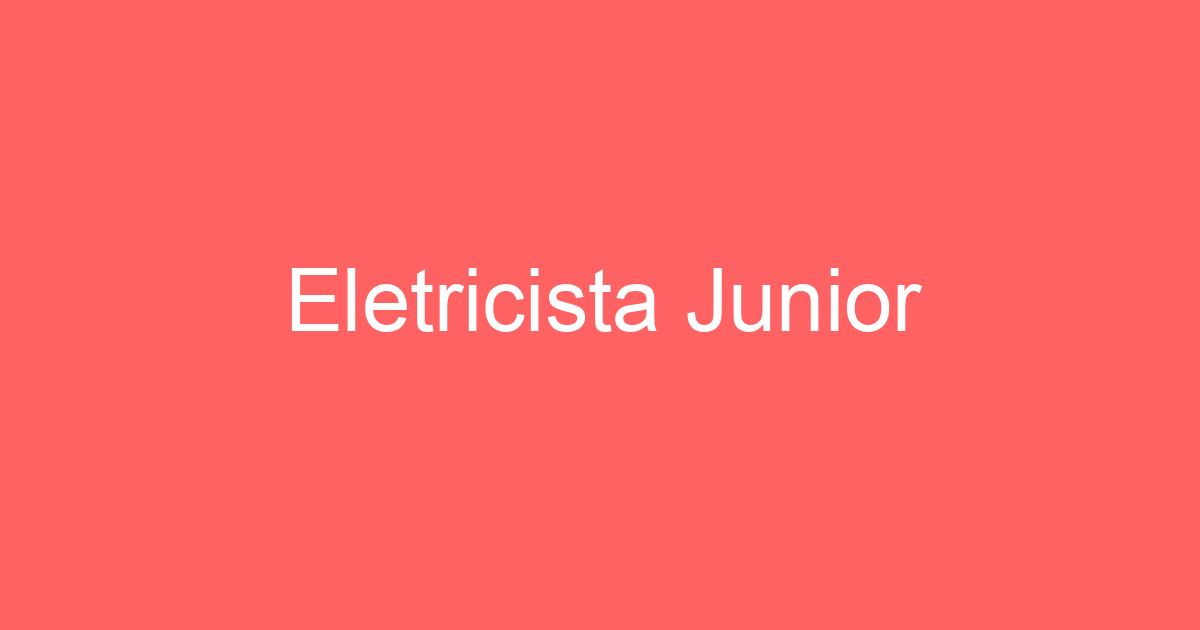 Eletricista Junior 33