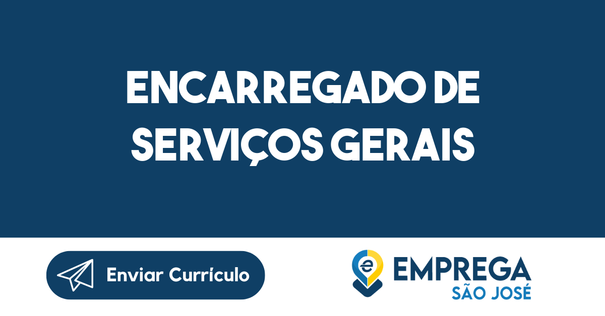 Encarregado de Serviços Gerais-São José dos Campos - SP 89