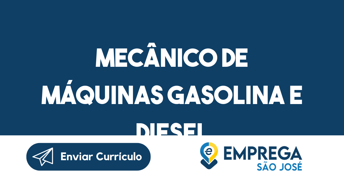 Mecânico de máquinas gasolina e diesel-São José dos Campos - SP 19