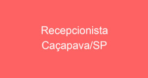 Recepcionista Caçapava/SP 9