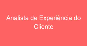 Analista de Experiência do Cliente 2