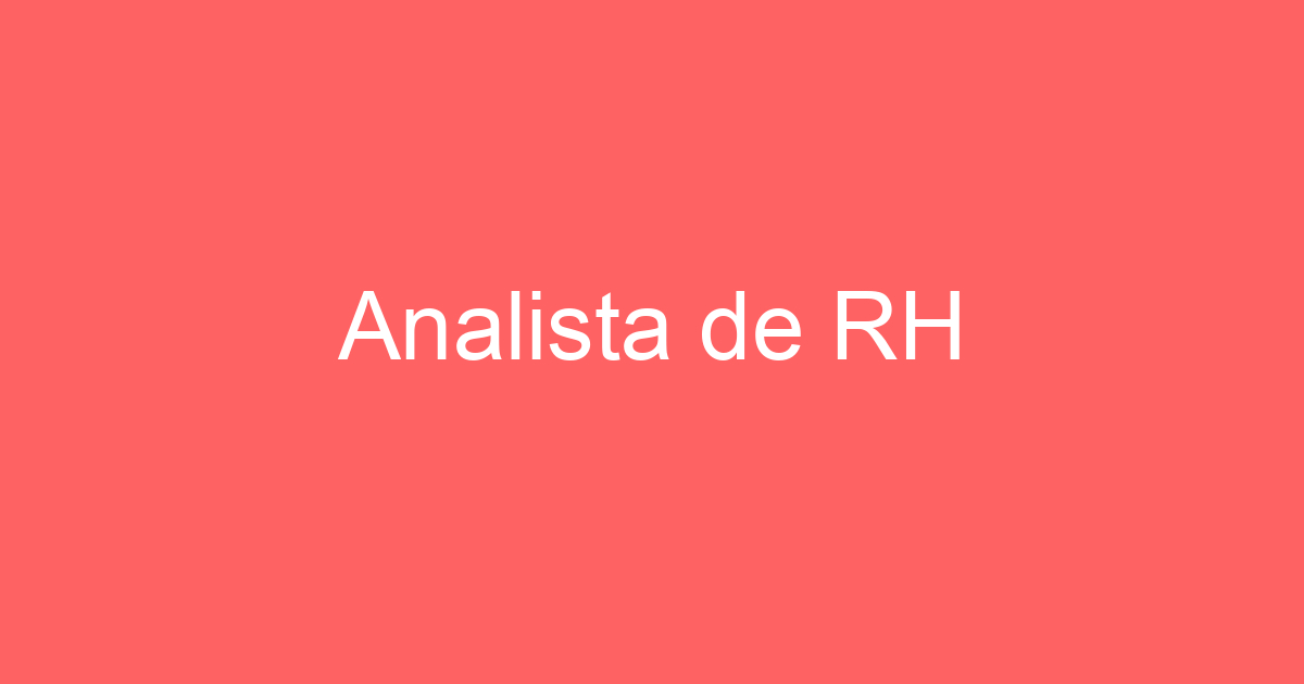 Analista de RH 179