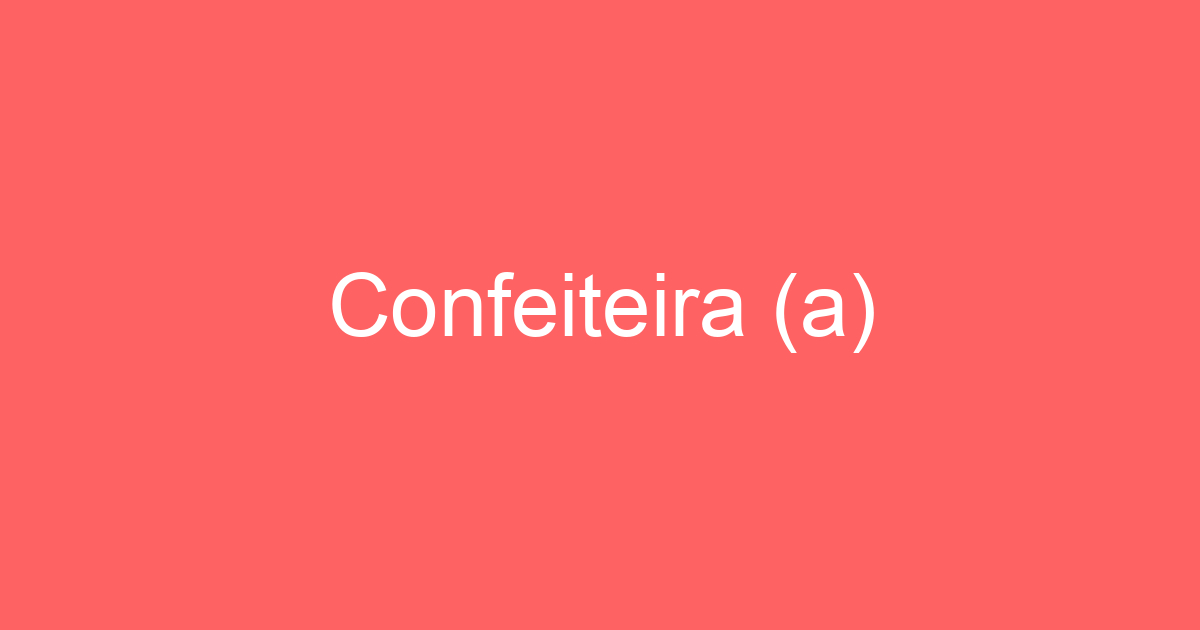 Confeiteira (a) 11