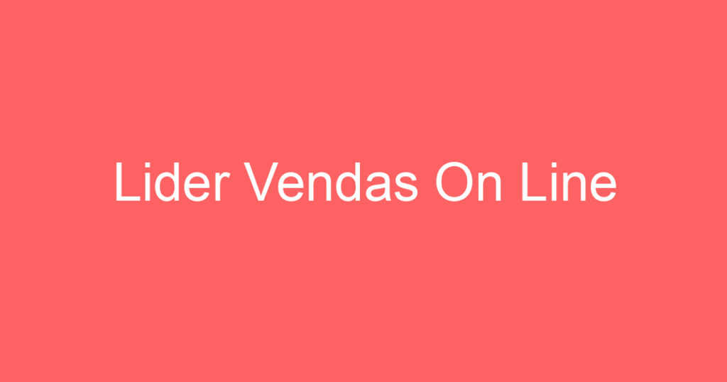 Lider Vendas On Line 1