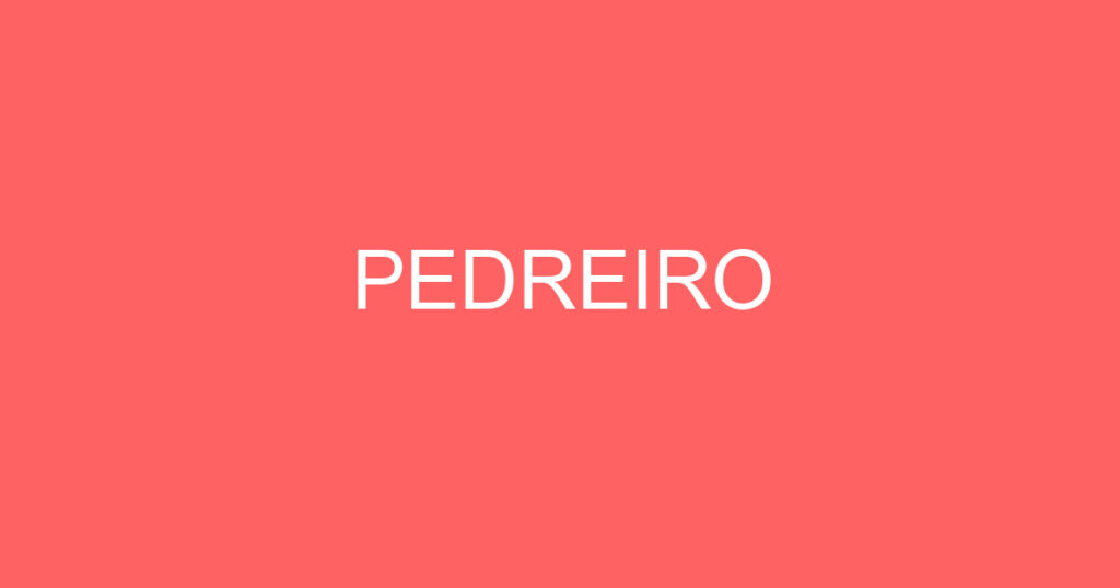 PEDREIRO 1