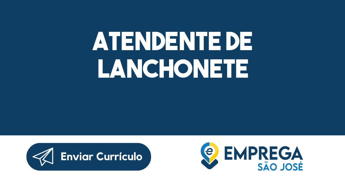 Atendente de Lanchonete-São José dos Campos - SP 207