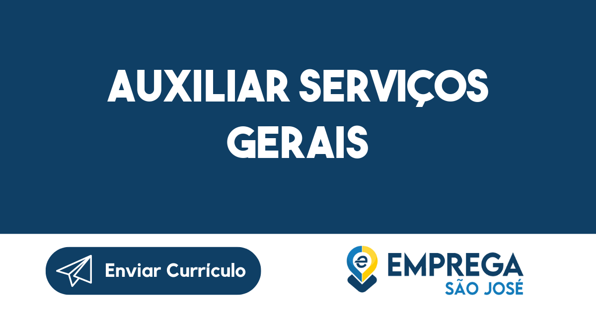 Auxiliar Serviços Gerais-São José dos Campos - SP 5