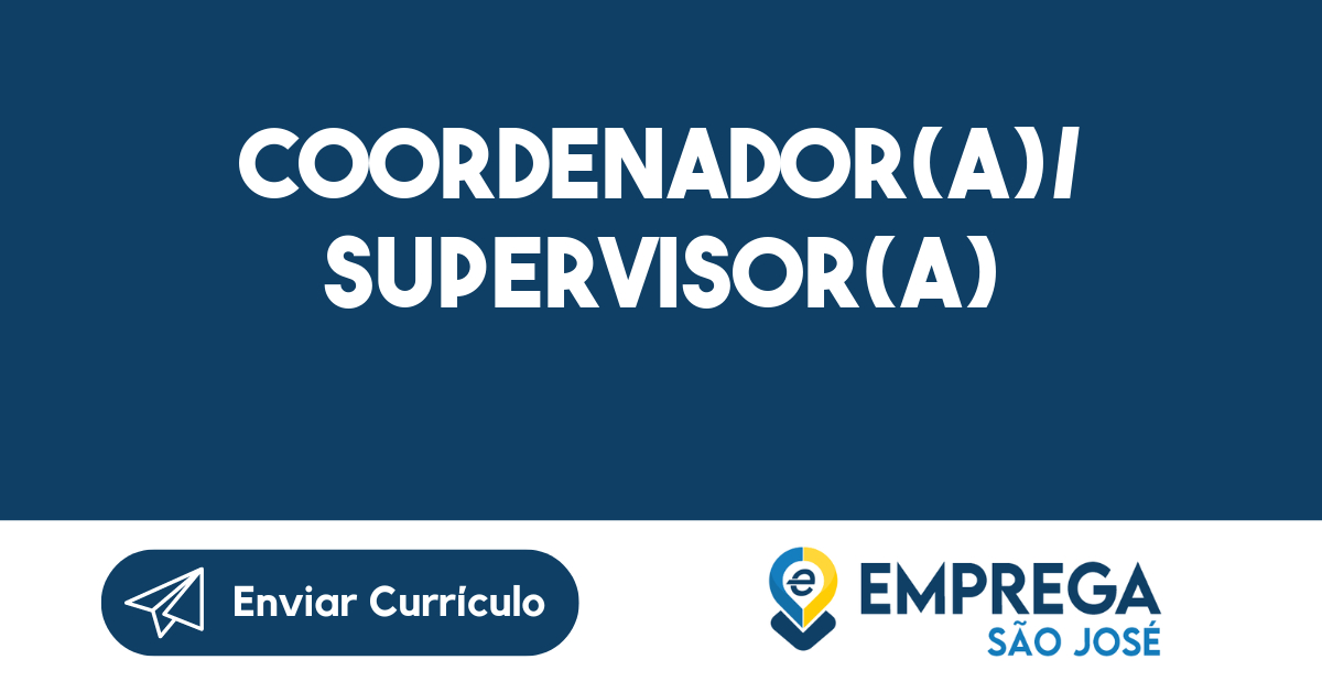 Coordenador(a)/ Supervisor(a)-Jacarei - SP 1