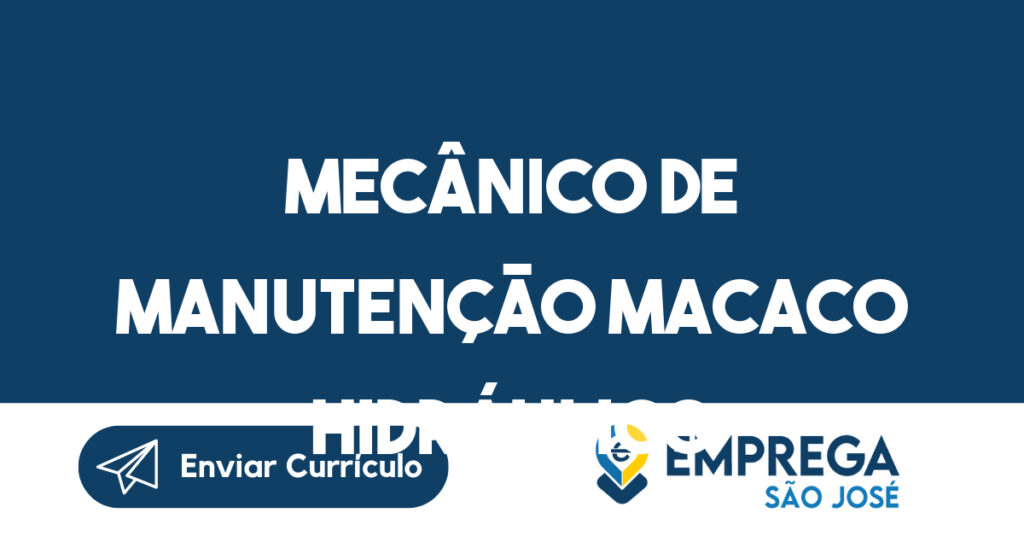 Mecânico de Manutenção Macaco Hidráulico-São José dos Campos - SP 1