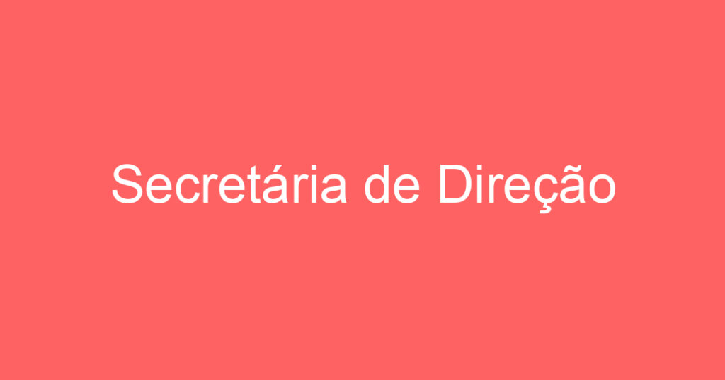 Secretária de Direção 1 Secretária de Direção 1