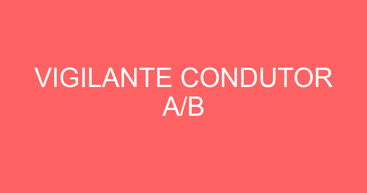 VIGILANTE CONDUTOR A/B 229