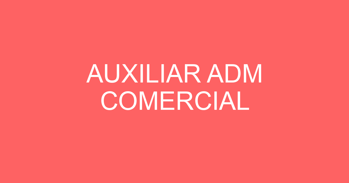 AUXILIAR ADM COMERCIAL 295