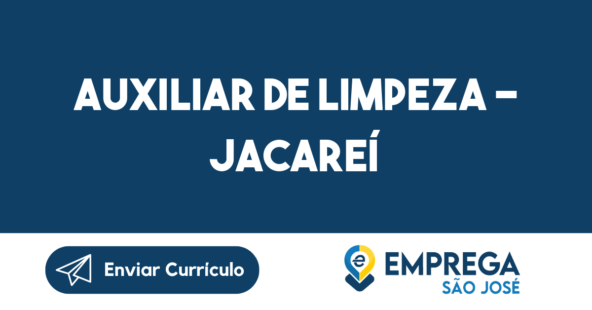 AUXILIAR DE LIMPEZA - JACAREÍ-Jacarei - SP 63