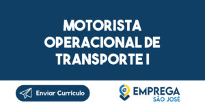 MOTORISTA OPERACIONAL DE TRANSPORTE I-São José dos Campos - SP 14