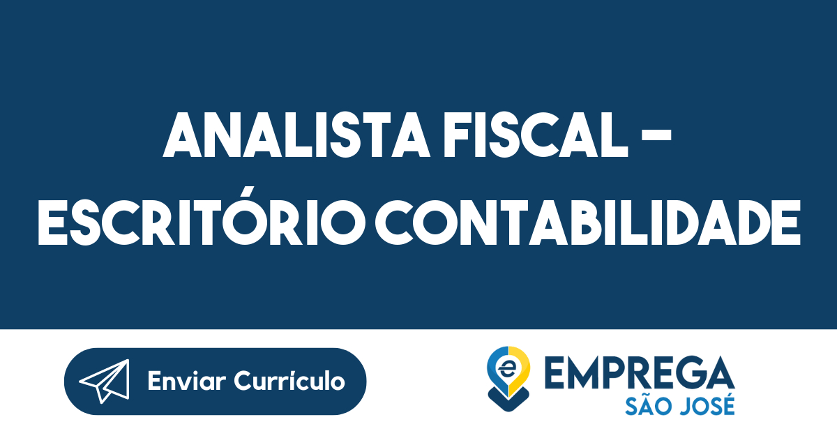 Analista fiscal - escritório contabilidade-São José dos Campos - SP 217