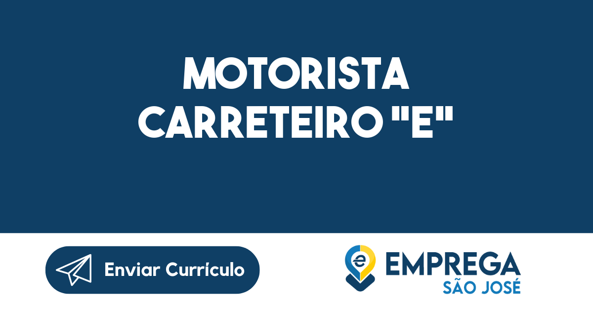 Motorista Carreteiro "E"-São José dos Campos - SP 45