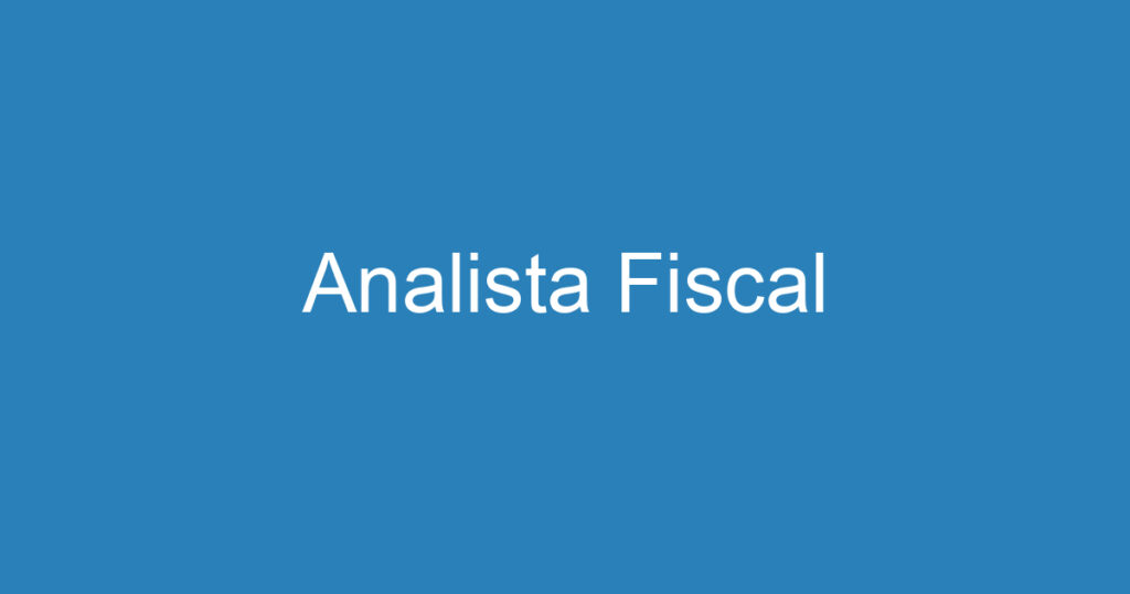 Analista Fiscal 1