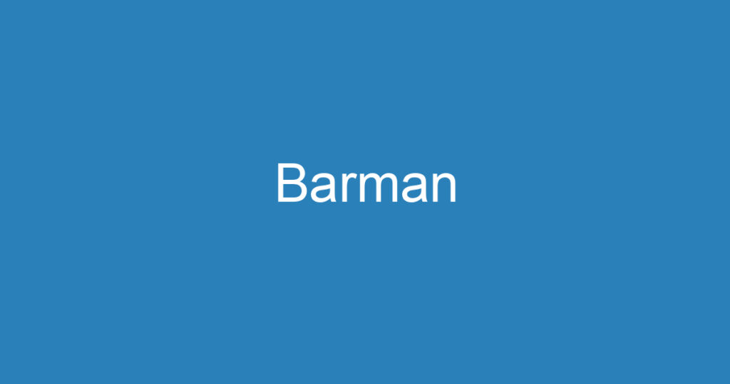 Barman 1 Barman 1