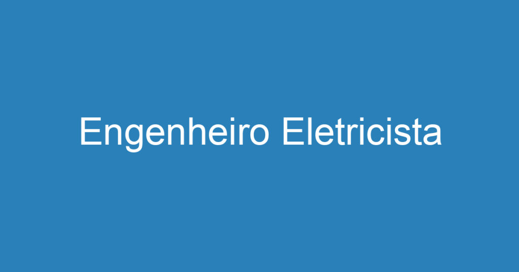 Engenheiro Eletricista 1