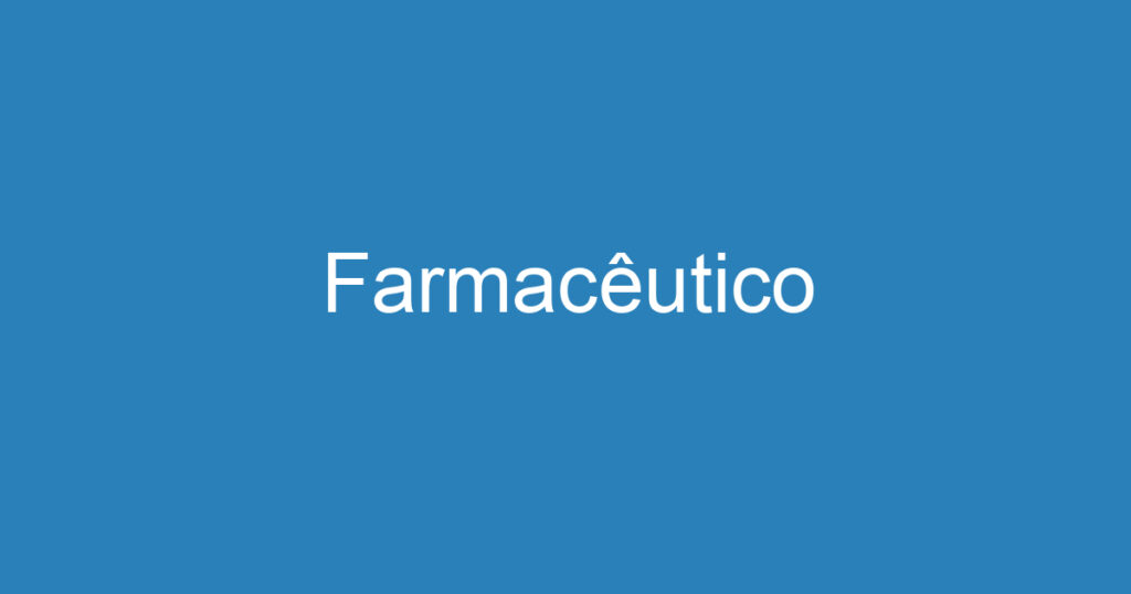 Farmacêutico 1 Farmacêutico 1
