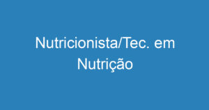 Nutricionista/Tec. em Nutrição 2