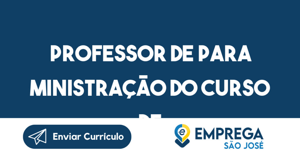 Professor de para ministração do curso de operador de empilhadeira-São José dos Campos - SP 1