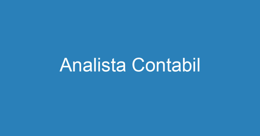 Analista Contabil 1 Analista Contabil 1