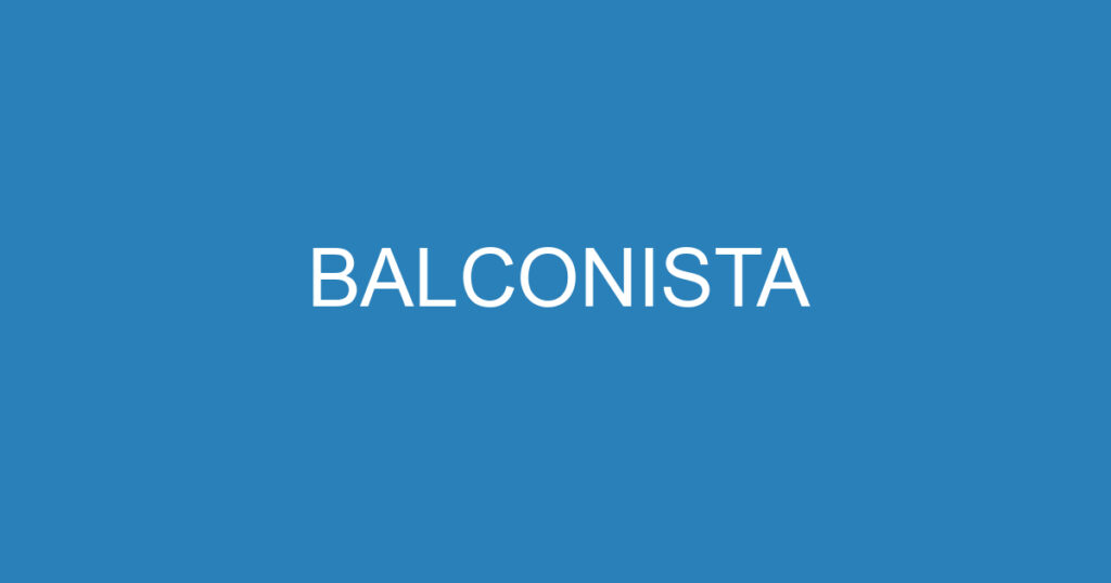 BALCONISTA 1 BALCONISTA 1