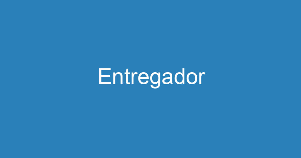 Entregador 1