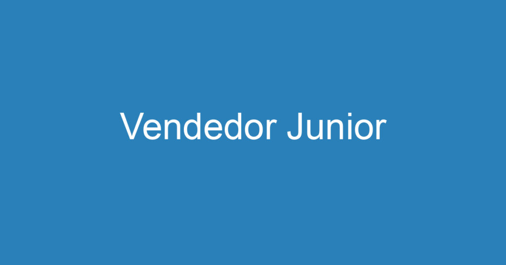 Vendedor Junior 1 Vendedor Junior 1