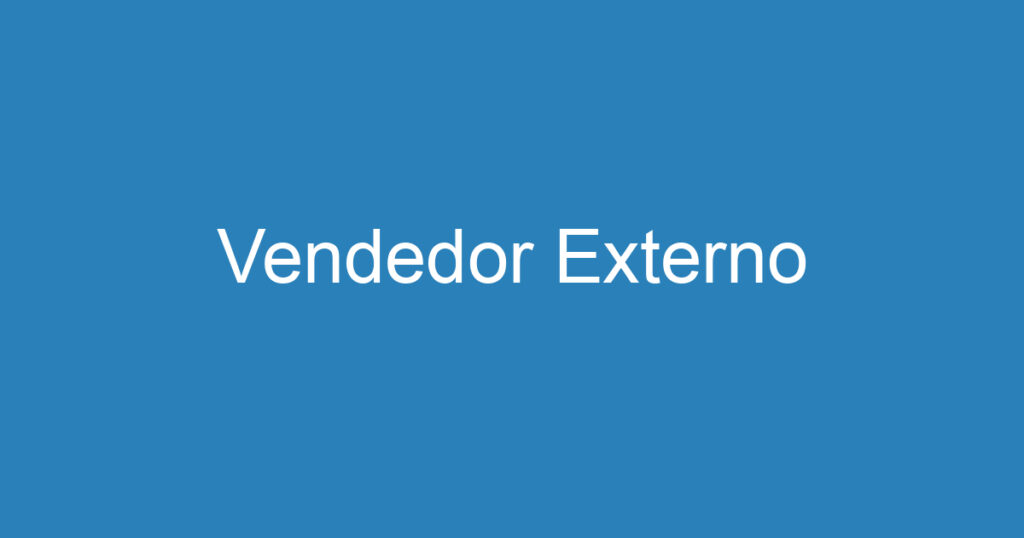Vendedor Externo 1 Vendedor Externo 1