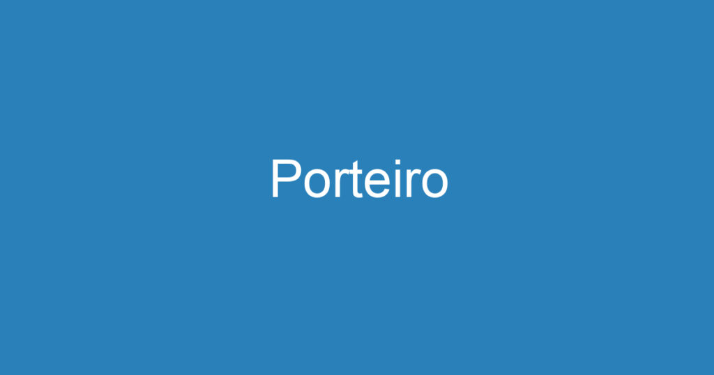 Porteiro 1 Porteiro 1