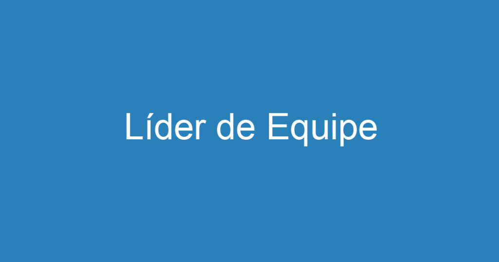 Líder de Equipe 1 Líder de Equipe 1