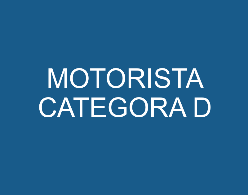MOTORISTA CATEGORA D 1 MOTORISTA CATEGORA D 1