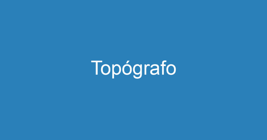 Topógrafo 1