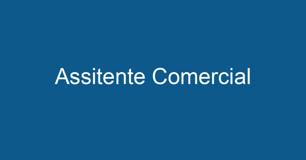 Assitente Comercial 1
