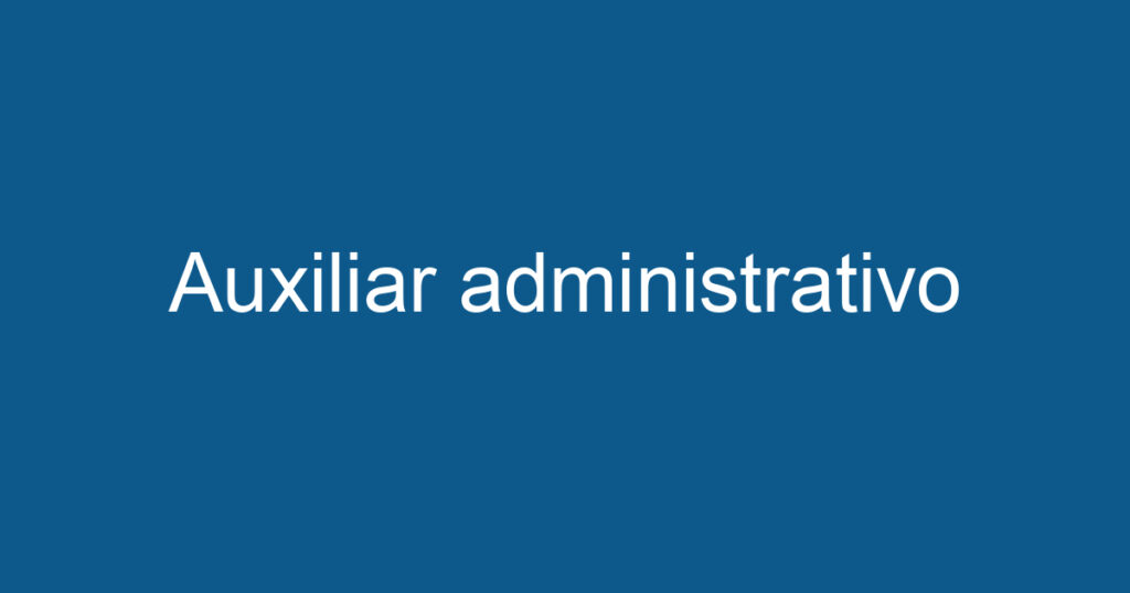 Auxiliar administrativo 1