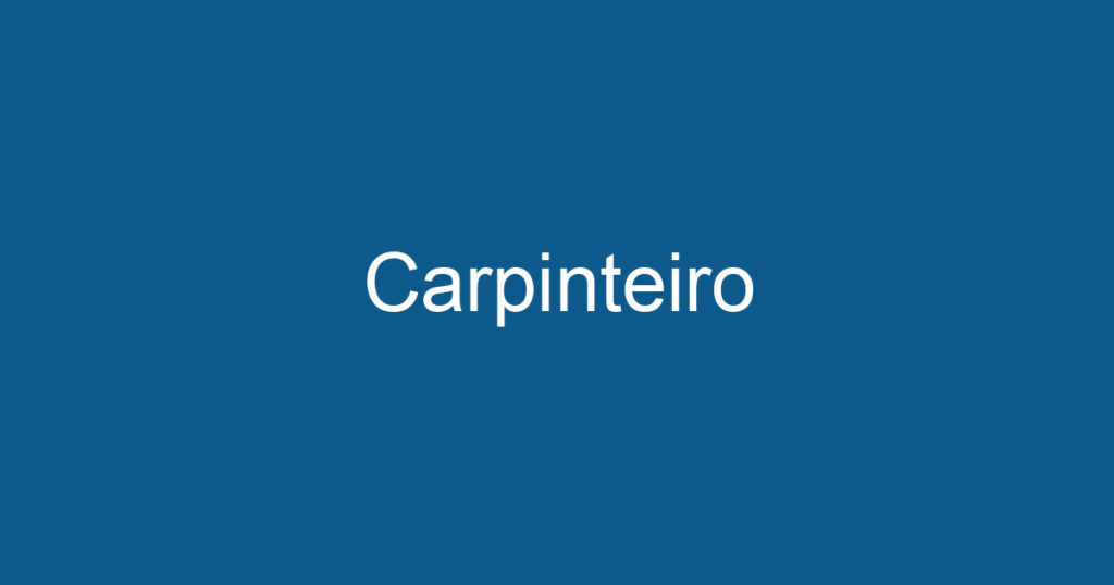 Carpinteiro 1