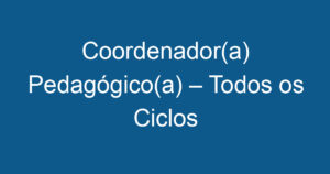 Coordenador(a) Pedagógico(a) – Todos os Ciclos 1