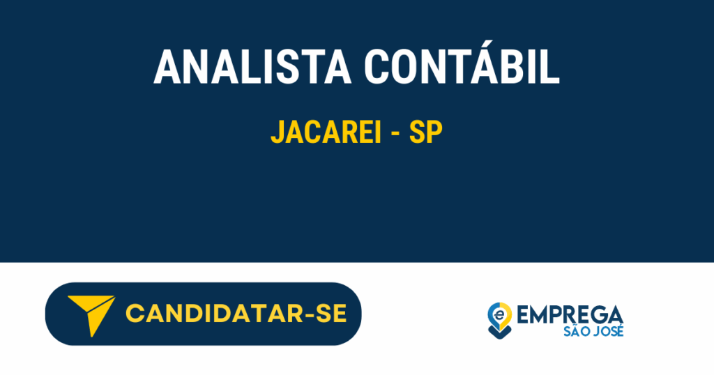 Analista Contábil 1 Vaga de Emprego ANALISTA CONTÁBIL - Jacarei - SP