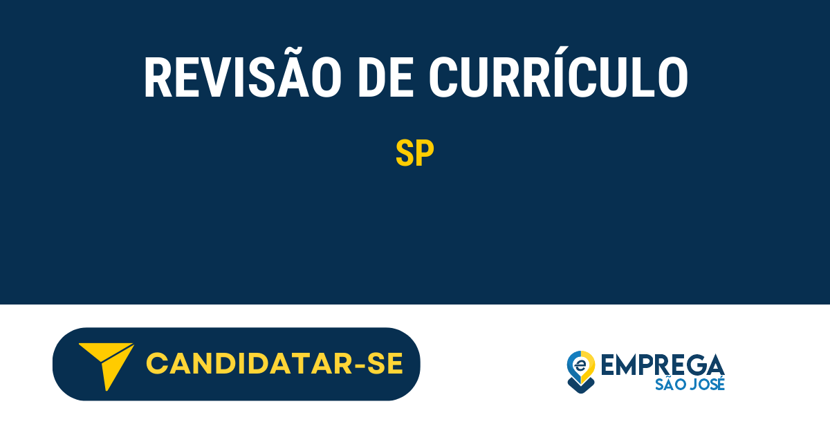 Revisão de Currículo 1 Vaga de Emprego REVISÃO DE CURRÍCULO - SP